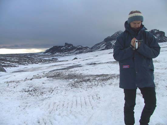 15 - Heidi snapping some video on Langjökull Glacier