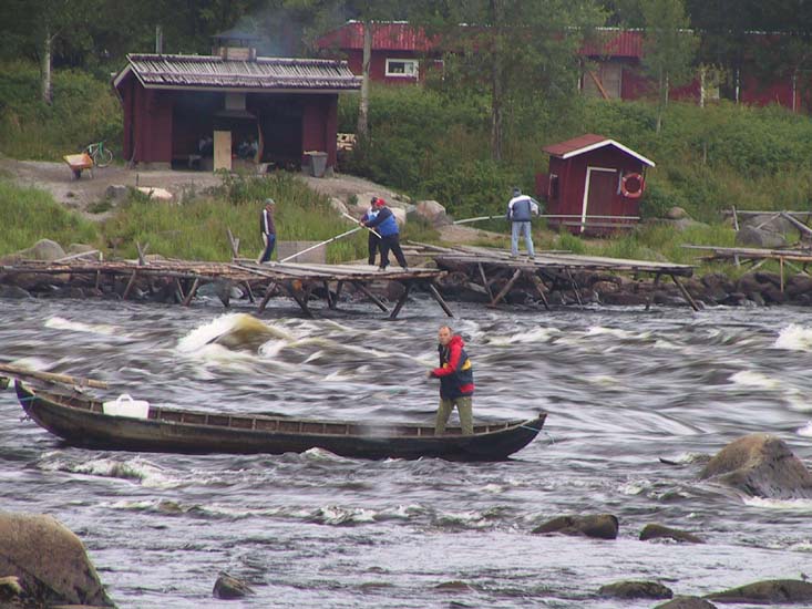 19-Fishing in the rapids on the Swedish-Finnish border