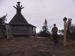 25-Minus 5 & snow falls around the hut at Kuntivaara on Russian border