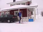 36-Heidi skiis 17km from the Kuusamo office to lakeside cottage