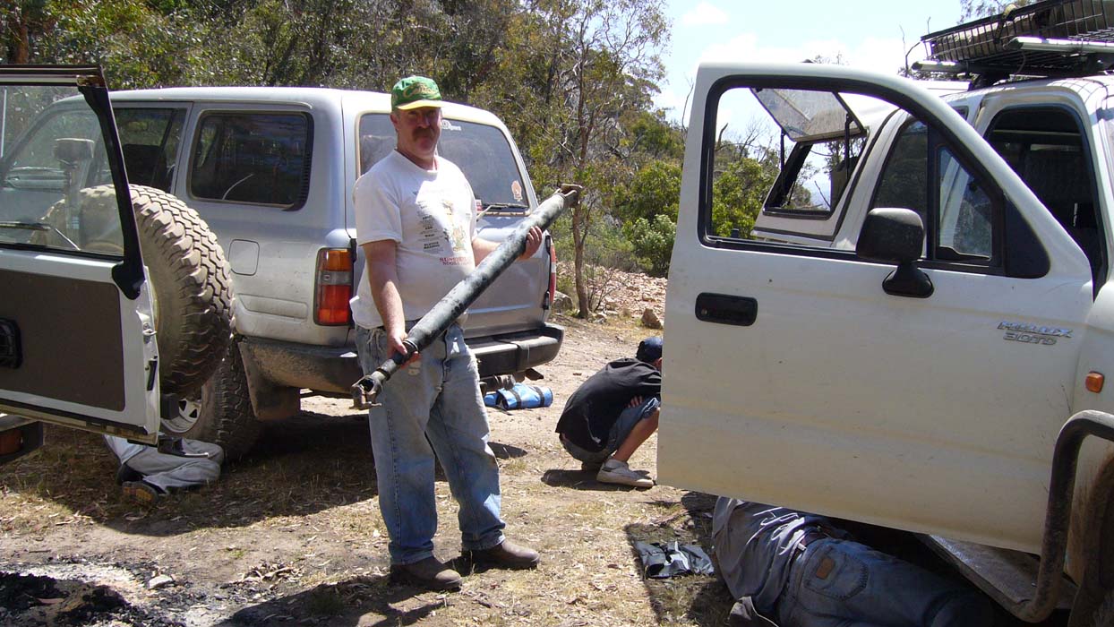 27-Marty displays the removed drive shaft