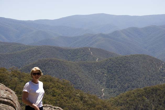 32-Catriona enjoys the views from McMillansLlookout